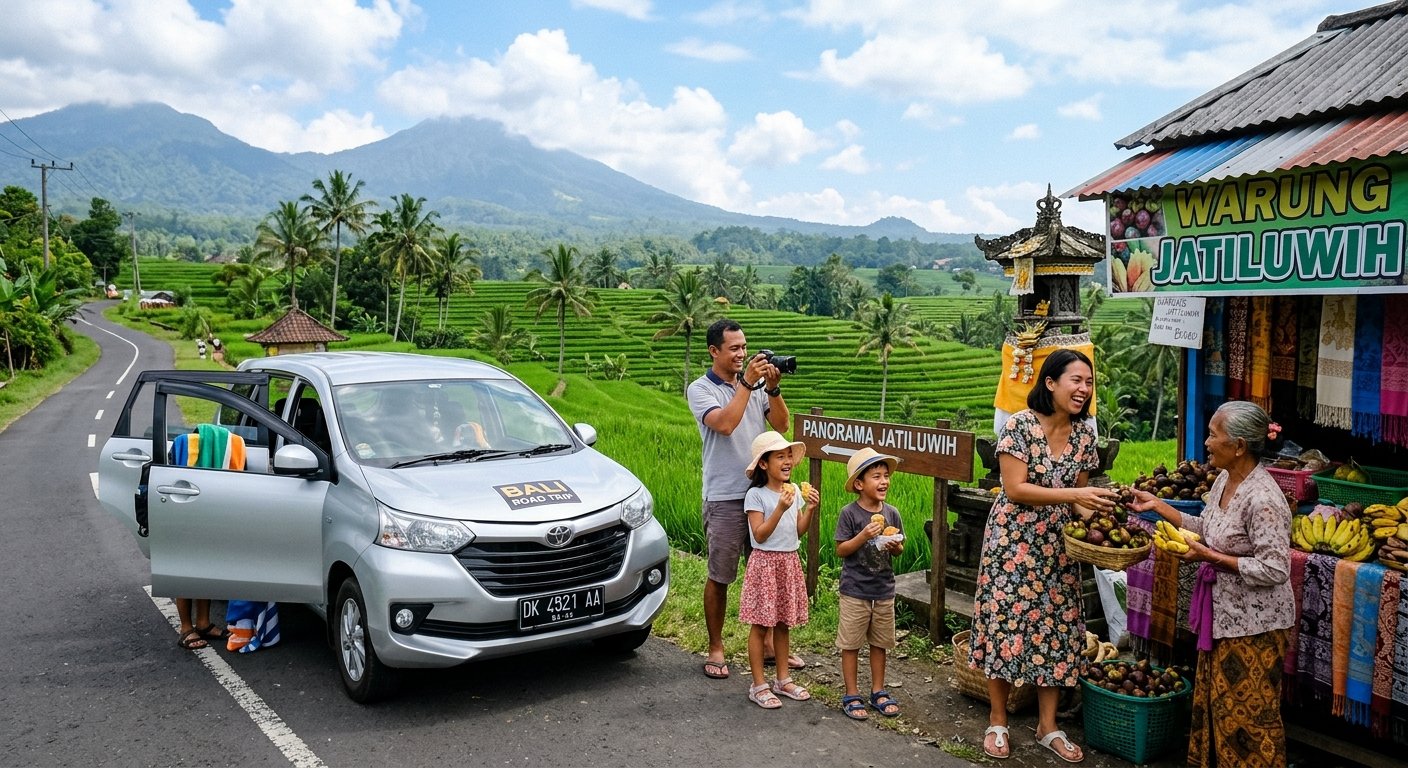 Ubud rice terrace transport destination