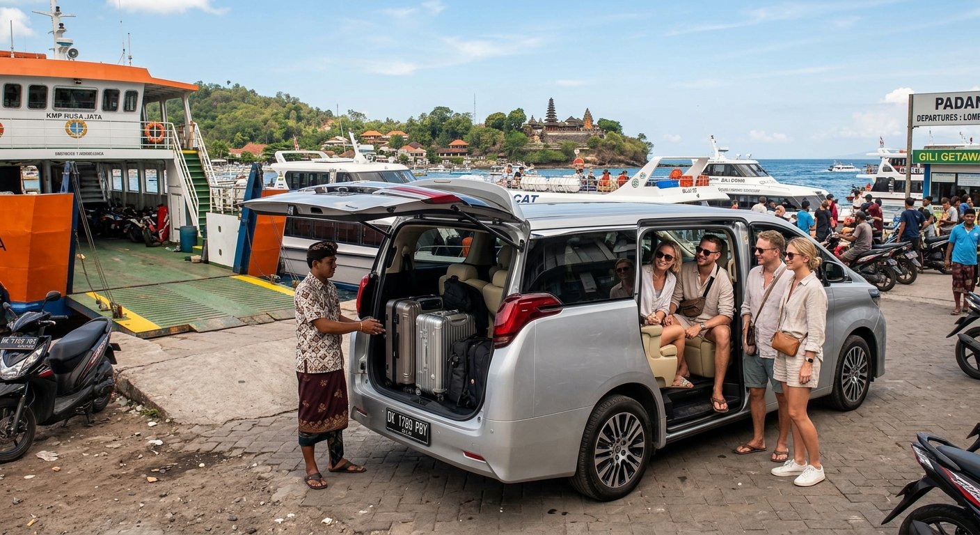 Private car to harbour in Bali