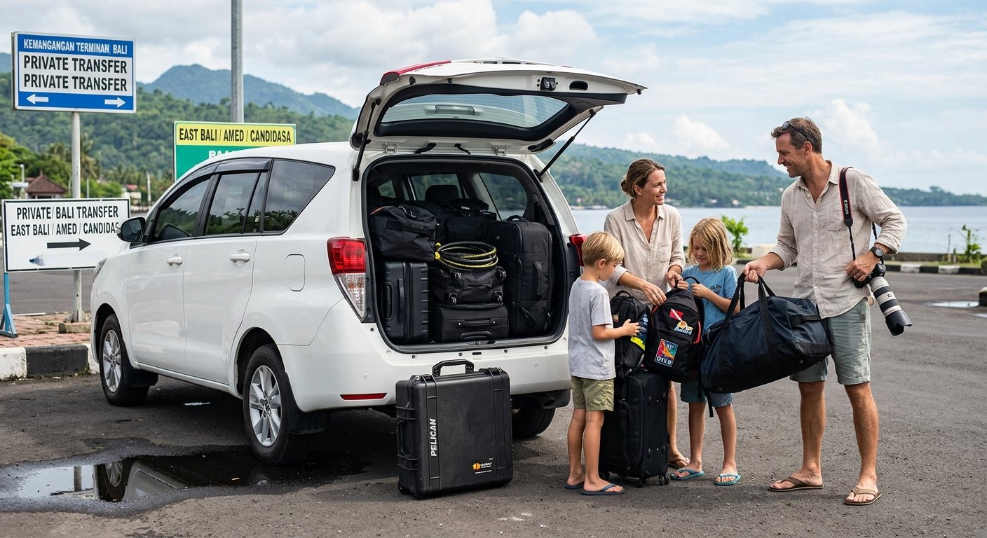 Bali transfer for dive equipment