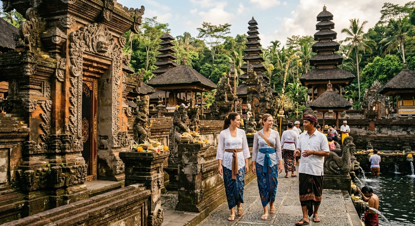 Temple visit during Bali day trip